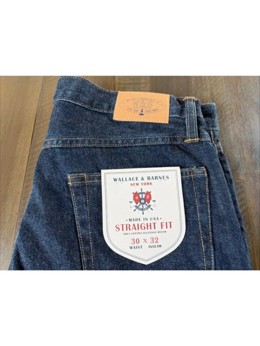 Wallace & Barnes straight-fit jean in Japanese selvedge denim J Crew 30x32 NWT